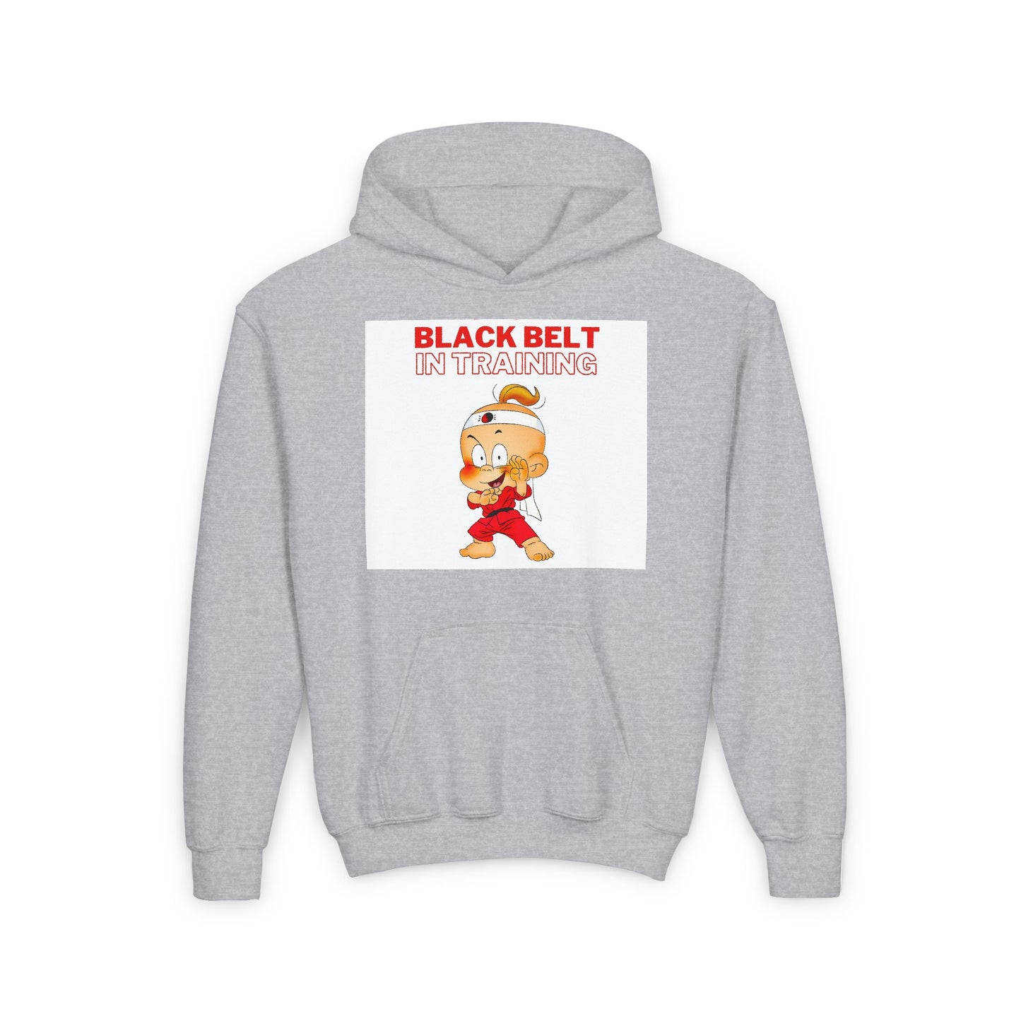Hooded Sweatshirt with 'Black Belt in Training' Quote