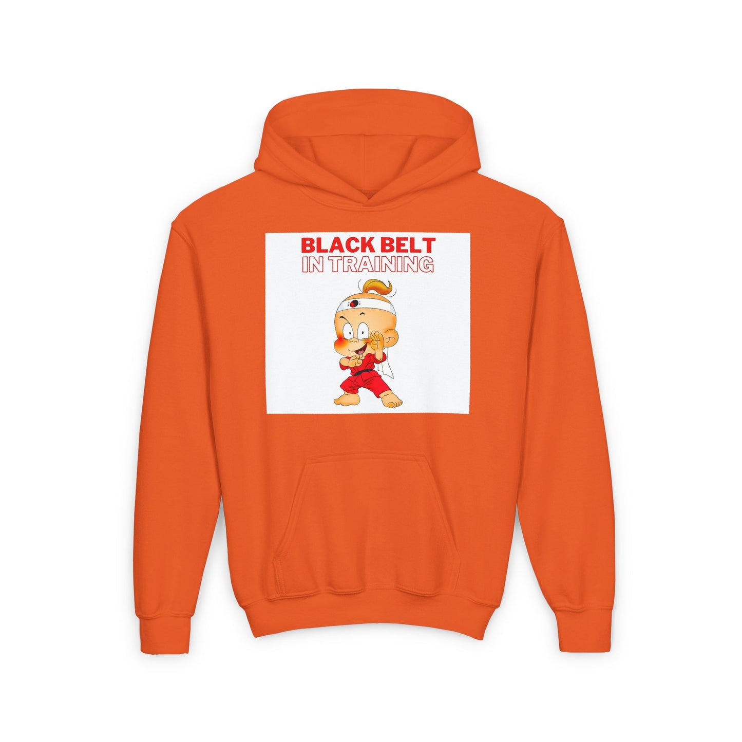 Hooded Sweatshirt with 'Black Belt in Training' Quote