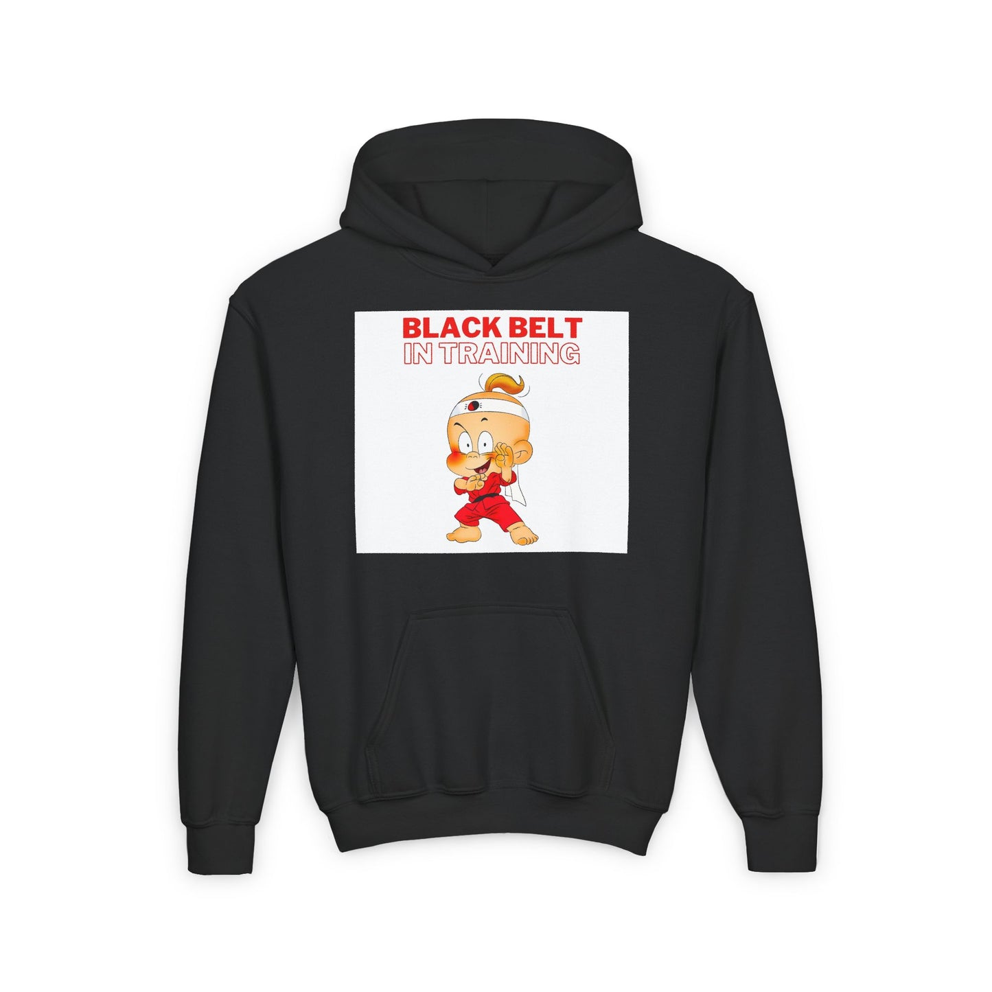 Hooded Sweatshirt with 'Black Belt in Training' Quote