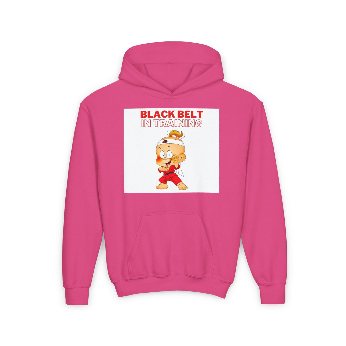Hooded Sweatshirt with 'Black Belt in Training' Quote