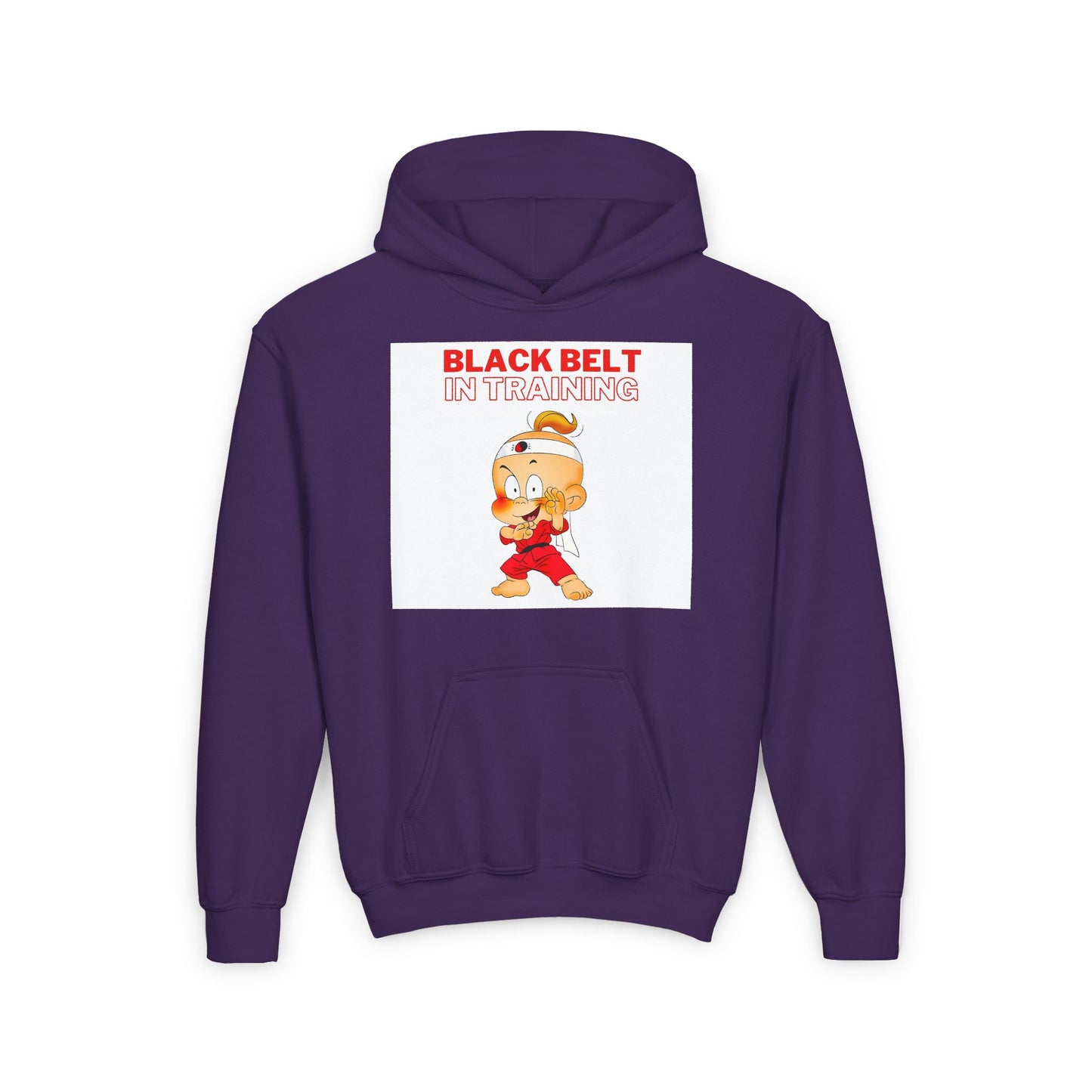 Hooded Sweatshirt with 'Black Belt in Training' Quote