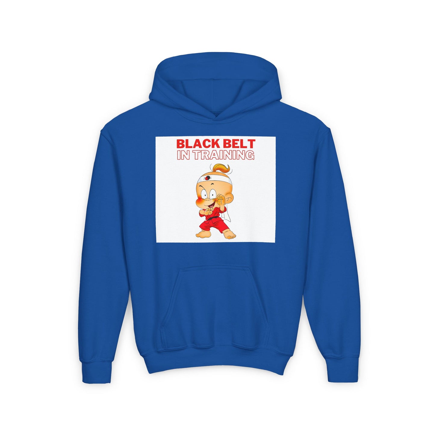 Hooded Sweatshirt with 'Black Belt in Training' Quote
