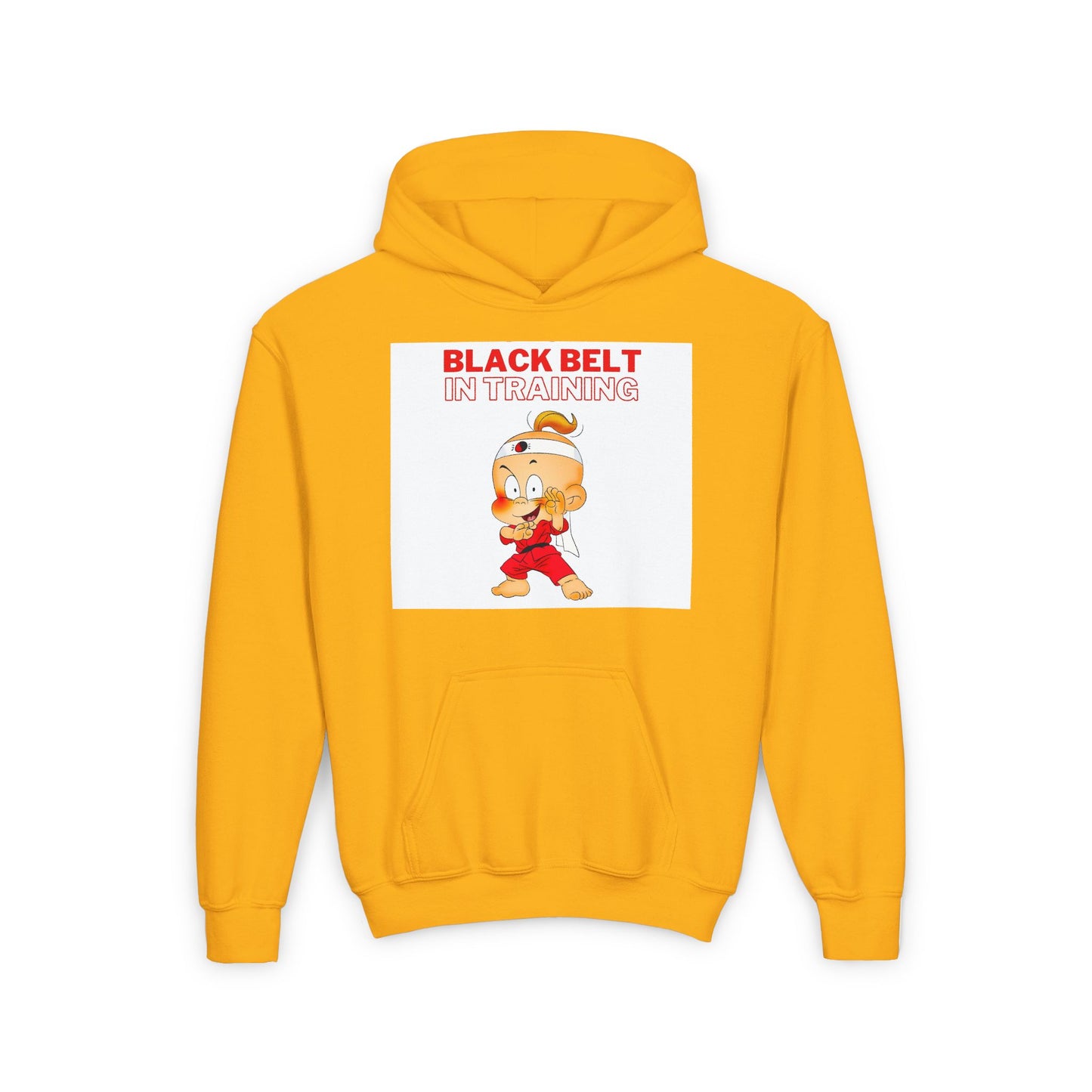 Hooded Sweatshirt with 'Black Belt in Training' Quote