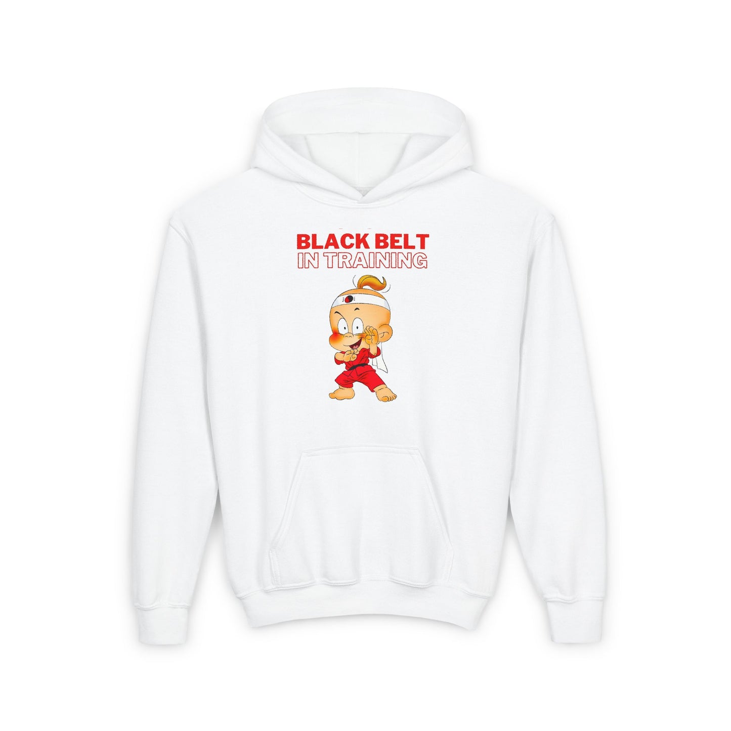Hooded Sweatshirt with 'Black Belt in Training' Quote