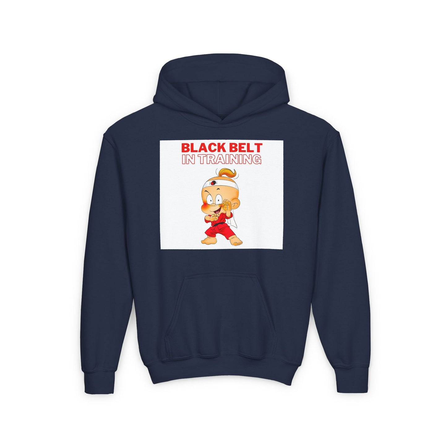 Hooded Sweatshirt with 'Black Belt in Training' Quote