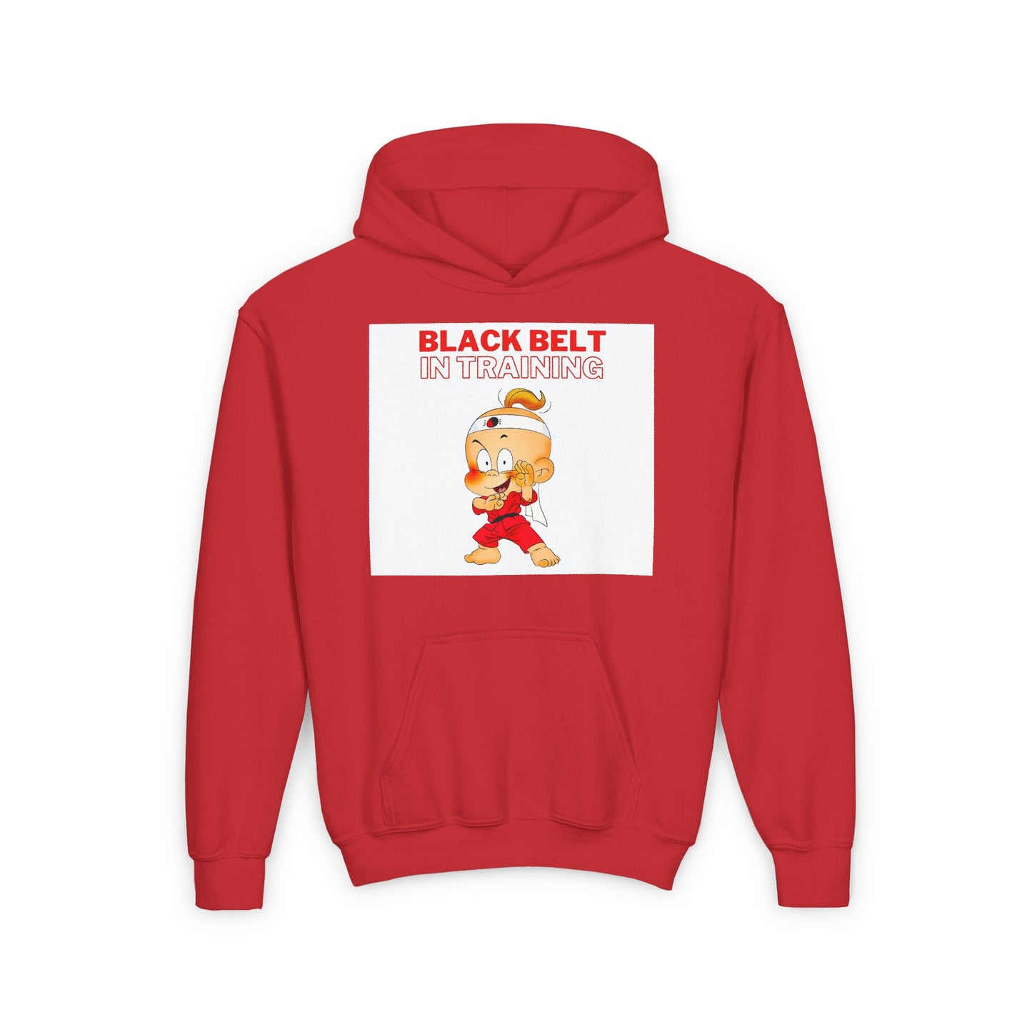 Hooded Sweatshirt with 'Black Belt in Training' Quote
