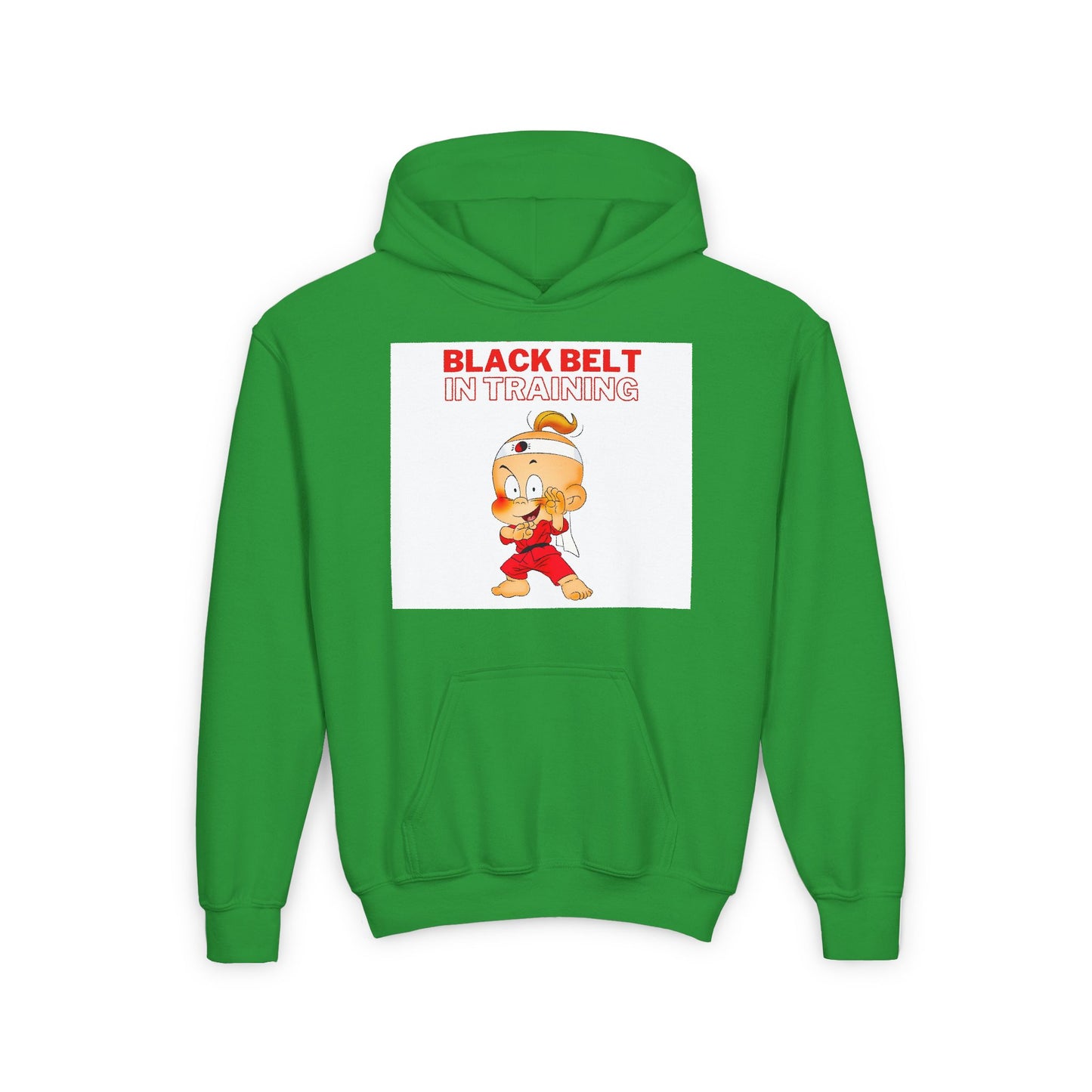 Hooded Sweatshirt with 'Black Belt in Training' Quote